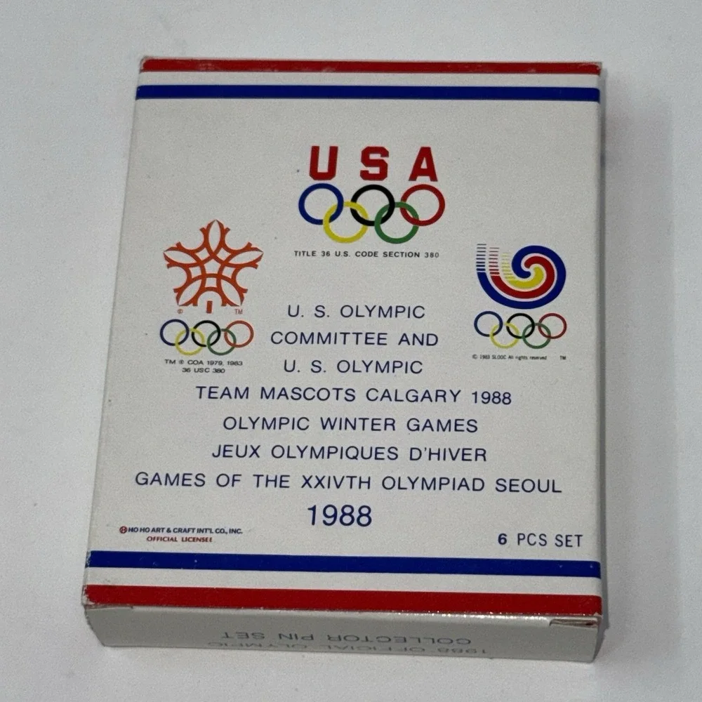 Worldwide Sponsor 1988 Olympic Games Set of Six  Olympic Pin Badge Set